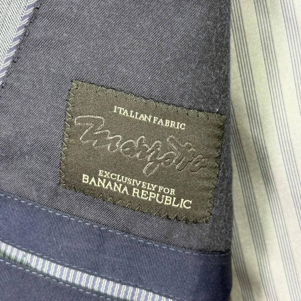 Banana Republic Blazer Men 44L Gray  Marzotto Italian Fabric Sport Coat